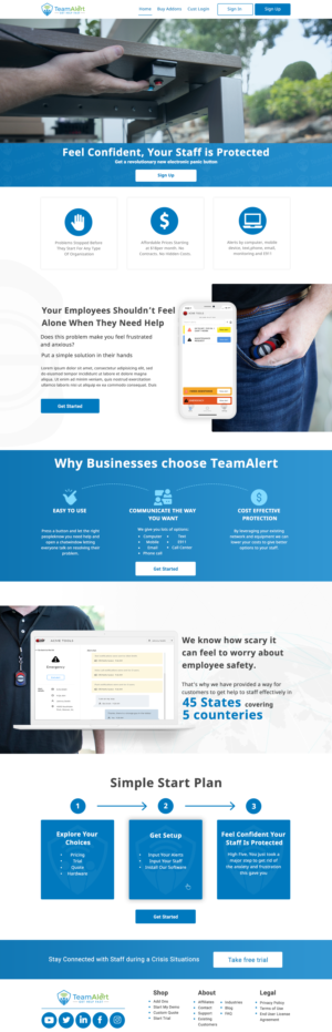Web Design by divyanshutomar78 for TeamAlert | Design: #25166560