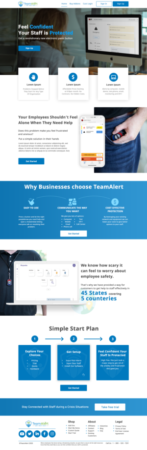 Web-Design von divyanshutomar78 für TeamAlert | Design: #25169322