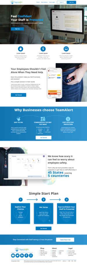 Web Design by divyanshutomar78 for TeamAlert | Design: #25169325