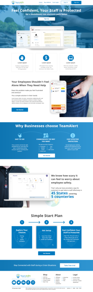 Web Design by divyanshutomar78 for TeamAlert | Design: #25169342