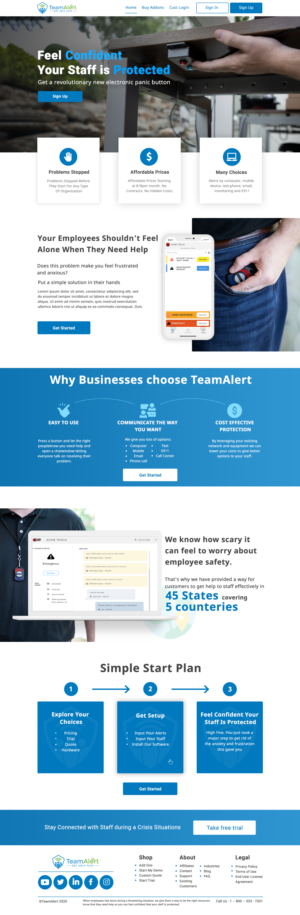 Web-Design von divyanshutomar78 für TeamAlert | Design: #25171082