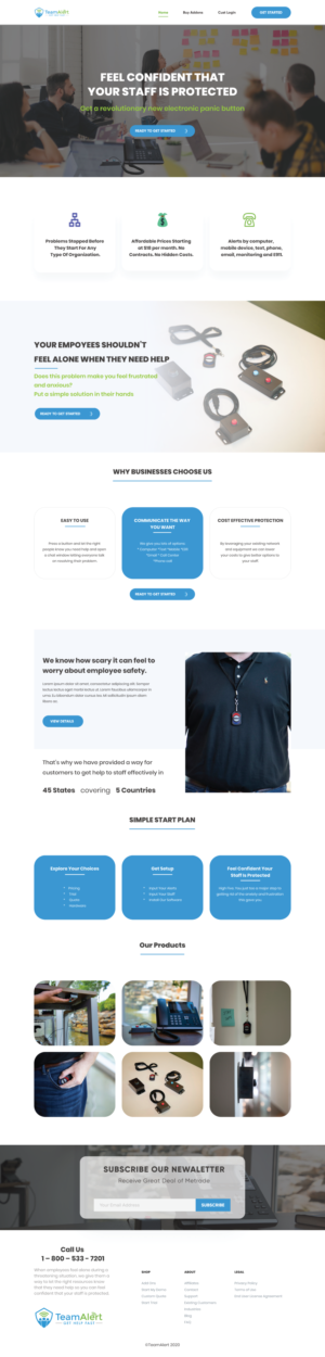 Web Design by Kazi Mahbub for TeamAlert | Design: #25178198