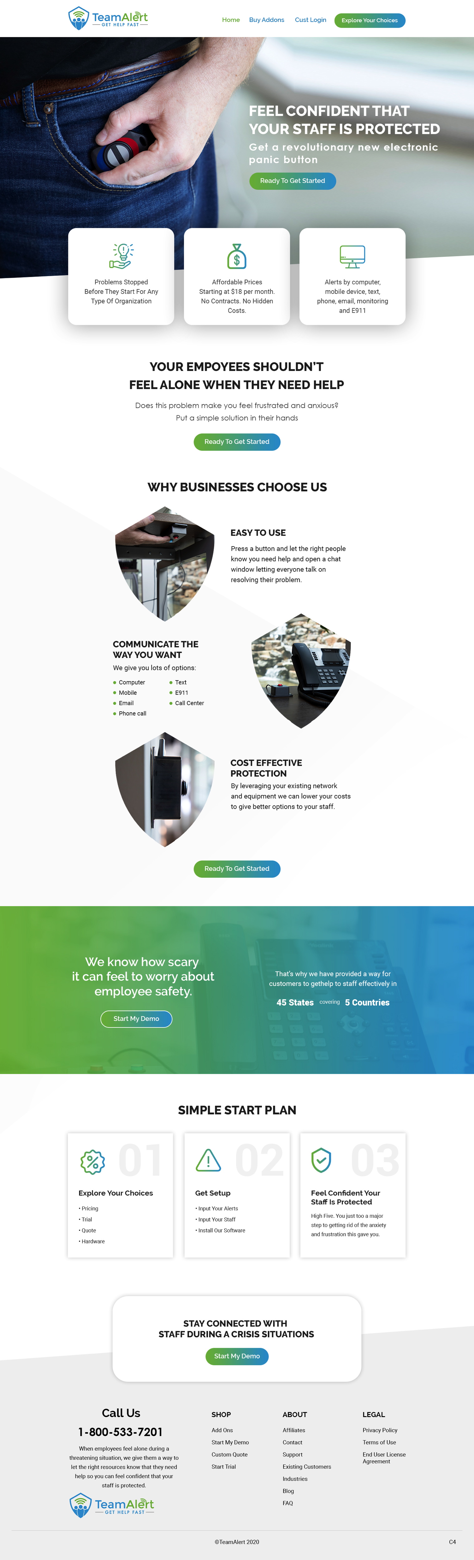 Web Design by pb for TeamAlert | Design #25165768