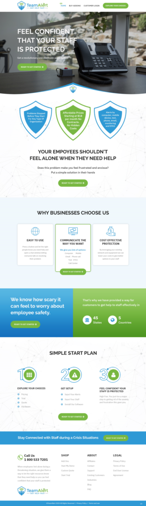 Web Design by pb for TeamAlert | Design: #25171609