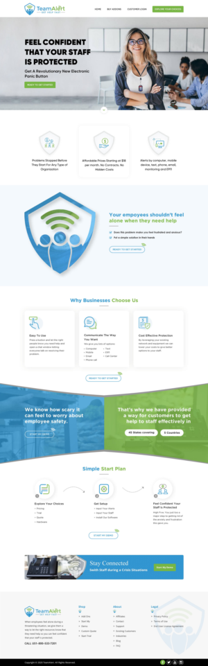 New Website for ReBranded Company - TeamAlert | Diseño Web por Sbss