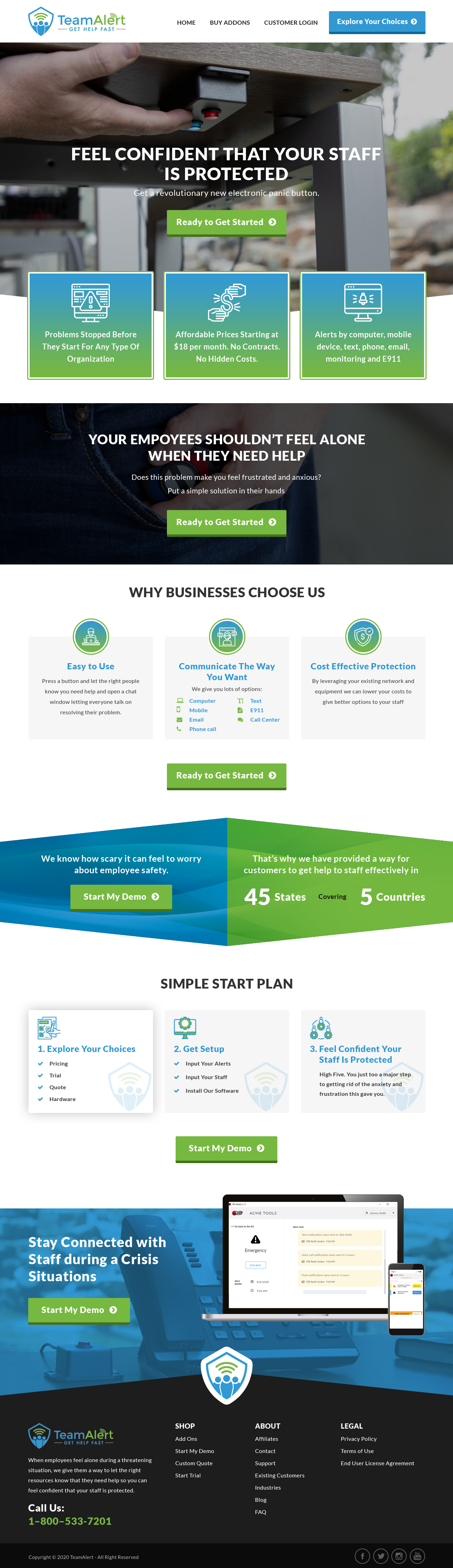 Web Design by Atom for TeamAlert | Design #25167900