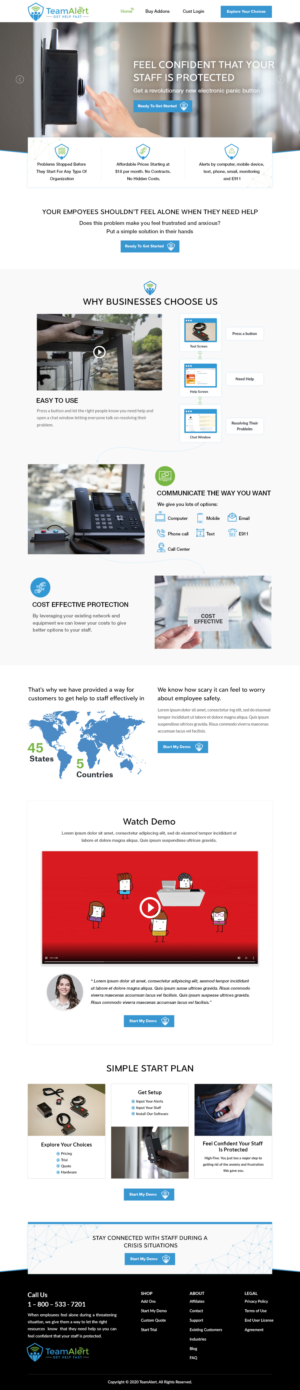 New Website for ReBranded Company - TeamAlert | Diseño Web por Titan Eagle