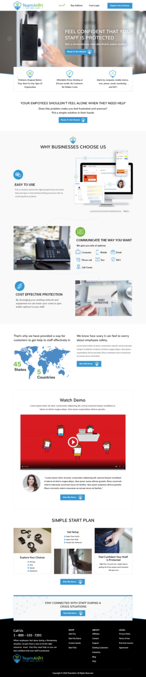 Web Design by Titan Eagle for TeamAlert | Design: #25174697
