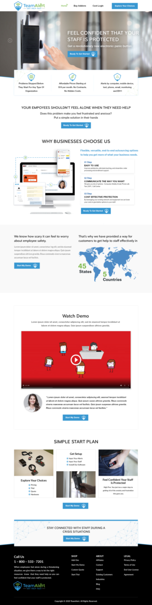 Web Design by Titan Eagle for TeamAlert | Design: #25174698