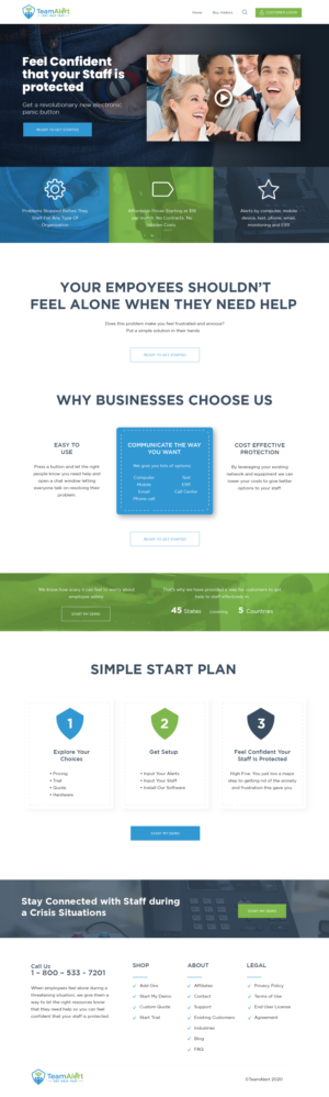 Web Design by ag622988 for TeamAlert | Design: #25157008