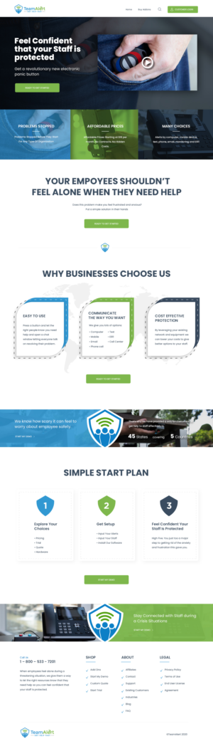 Web Design by ag622988 for TeamAlert | Design: #25159196