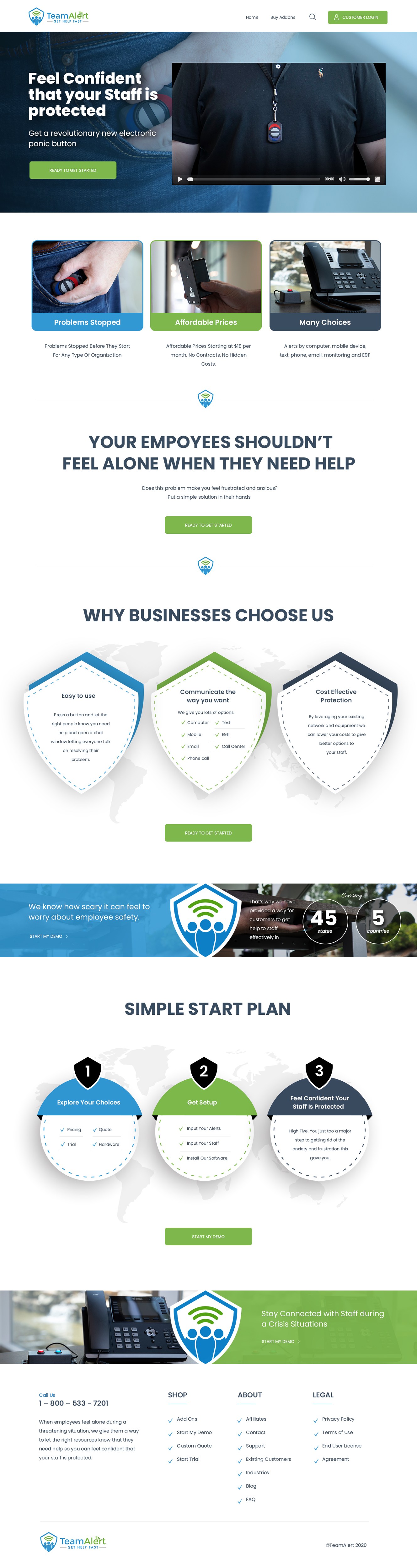Web Design by ag622988 for TeamAlert | Design #25162421