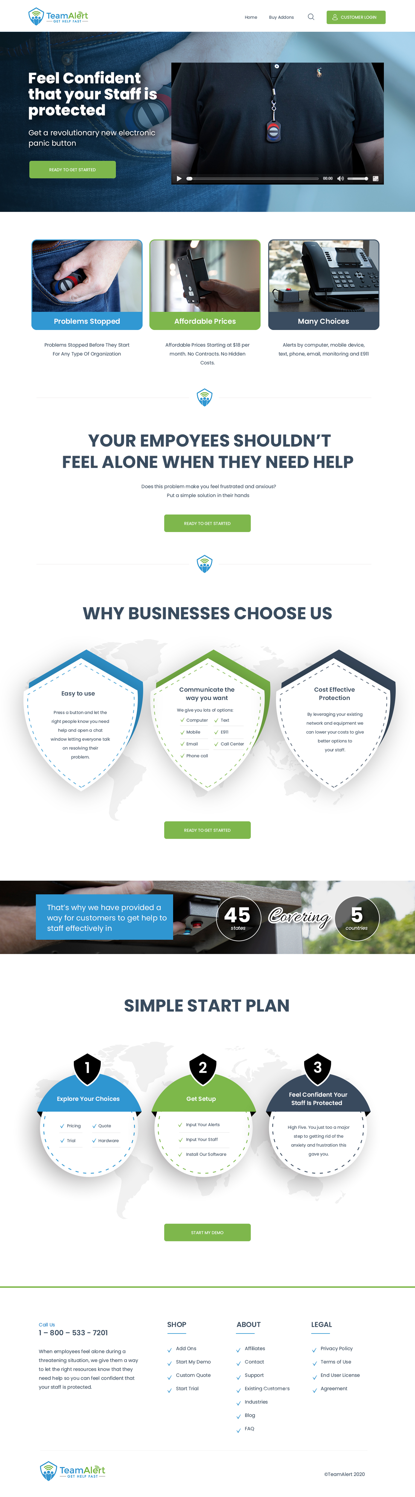 Web Design by ag622988 for TeamAlert | Design #25165193