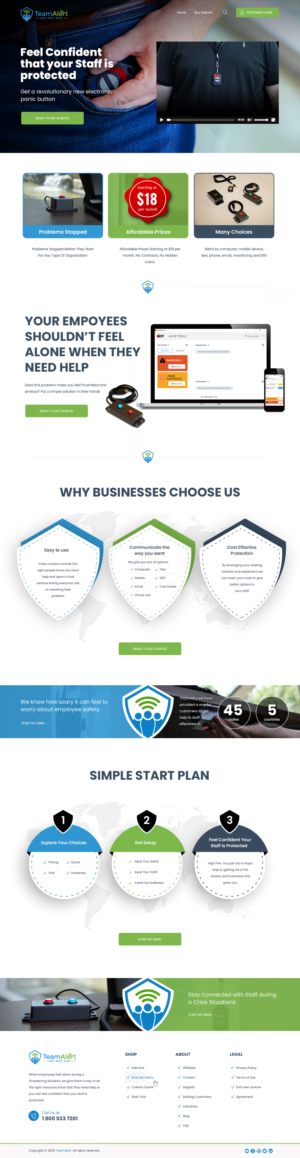 Web-Design von Ahmad Ghani 2 für TeamAlert | Design #25172878