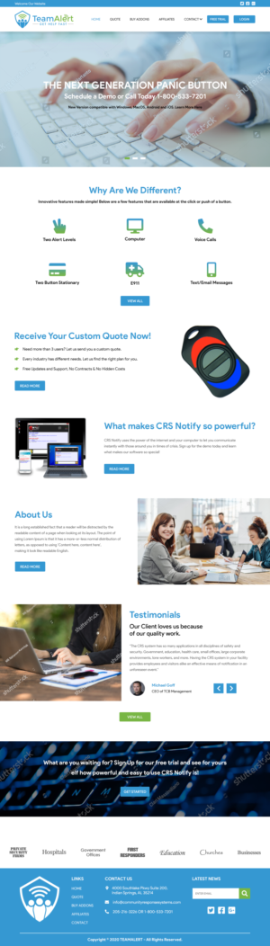 Web-Design von Creative Slices für TeamAlert | Design: #25171709