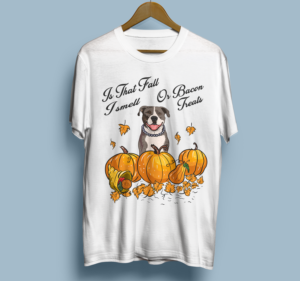 Pitbull, Pumpkin and Autumn t-shirt design | Design de T-shirt par dundun