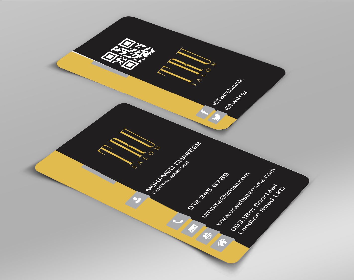 Business Card Design by AwsomeD for trü salon inc | Design #3134846