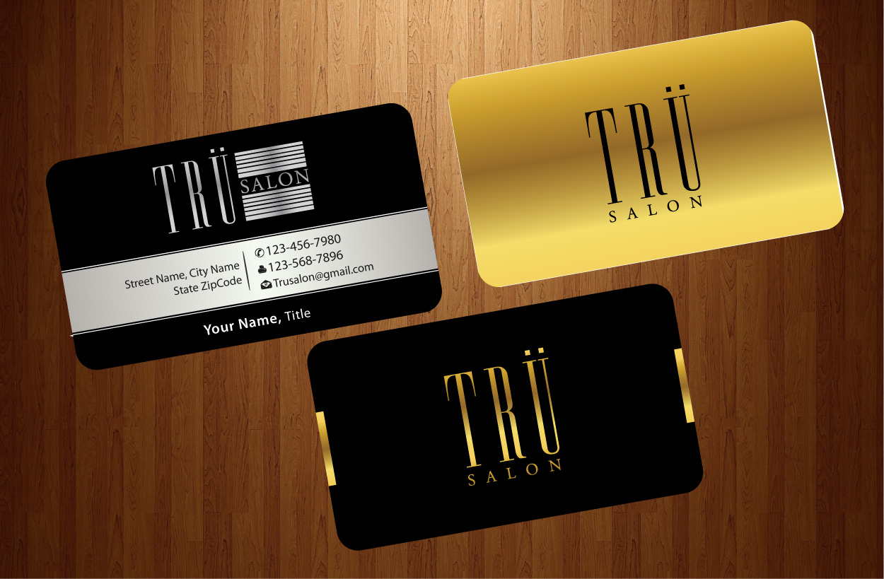 Business Card Design by HarmiDesigning for trü salon inc | Design #3086424