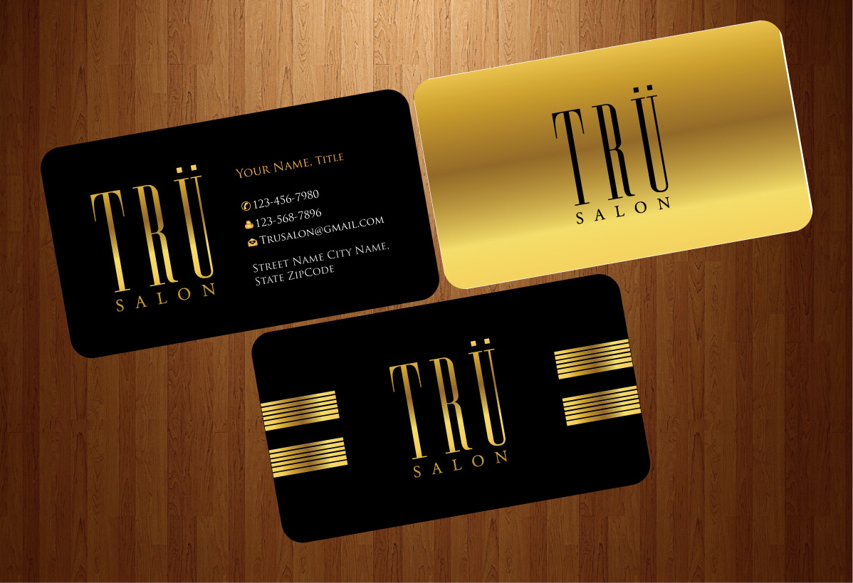 Business Card Design by HarmiDesigning for trü salon inc | Design #3086434