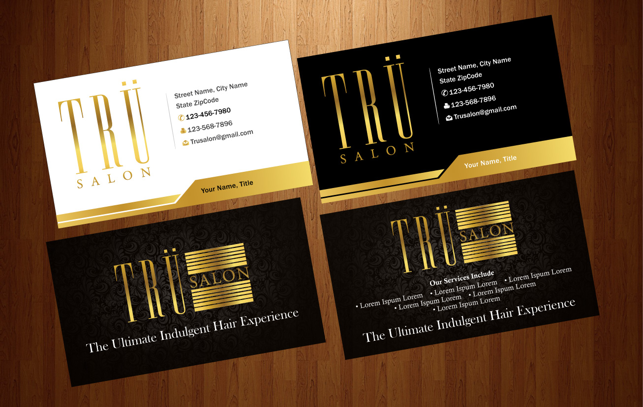 Visitenkarten-Design von HarmiDesigning für trü salon inc | Design #3087080
