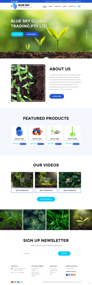 Web Design by pb for Blue Sky Global Trading Pty Ltd | Design: #25165785