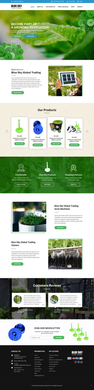 Web Design by pb for Blue Sky Global Trading Pty Ltd | Design: #25165787
