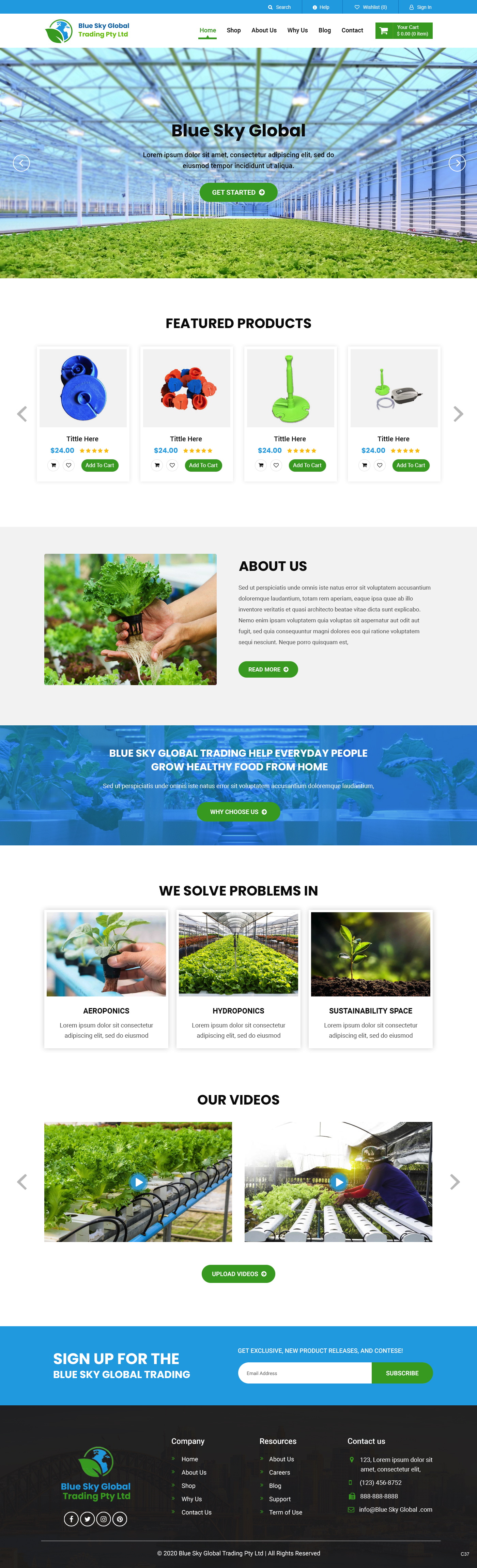 Web Design by pb for Blue Sky Global Trading Pty Ltd | Design #25165795