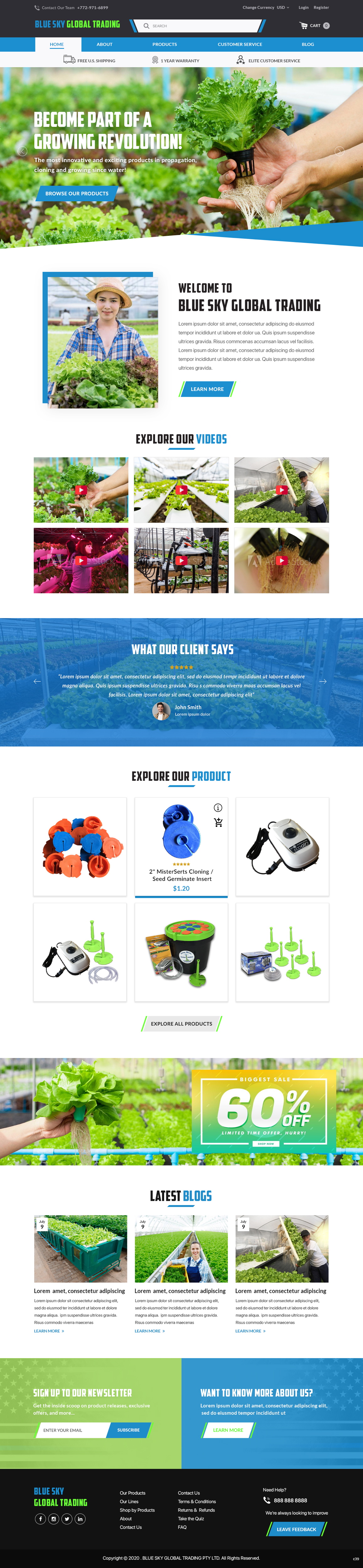 Web Design par pb pour Blue Sky Global Trading Pty Ltd | Design #25165797