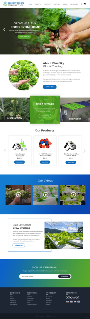 Web Design by pb for Blue Sky Global Trading Pty Ltd | Design: #25165805