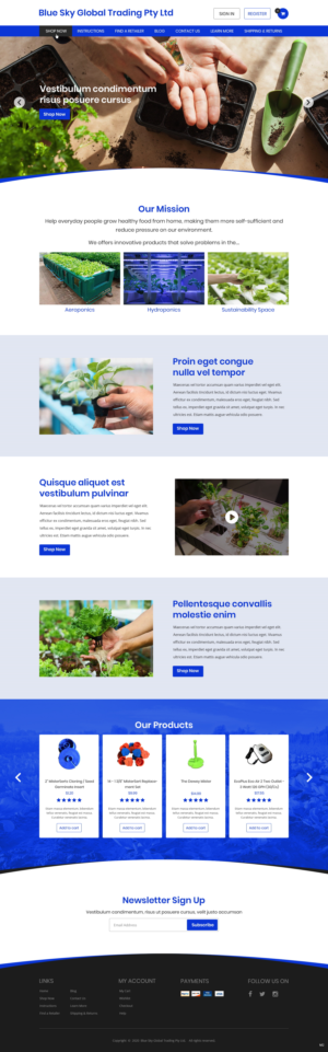 Web Design by pb for Blue Sky Global Trading Pty Ltd | Design: #25165809