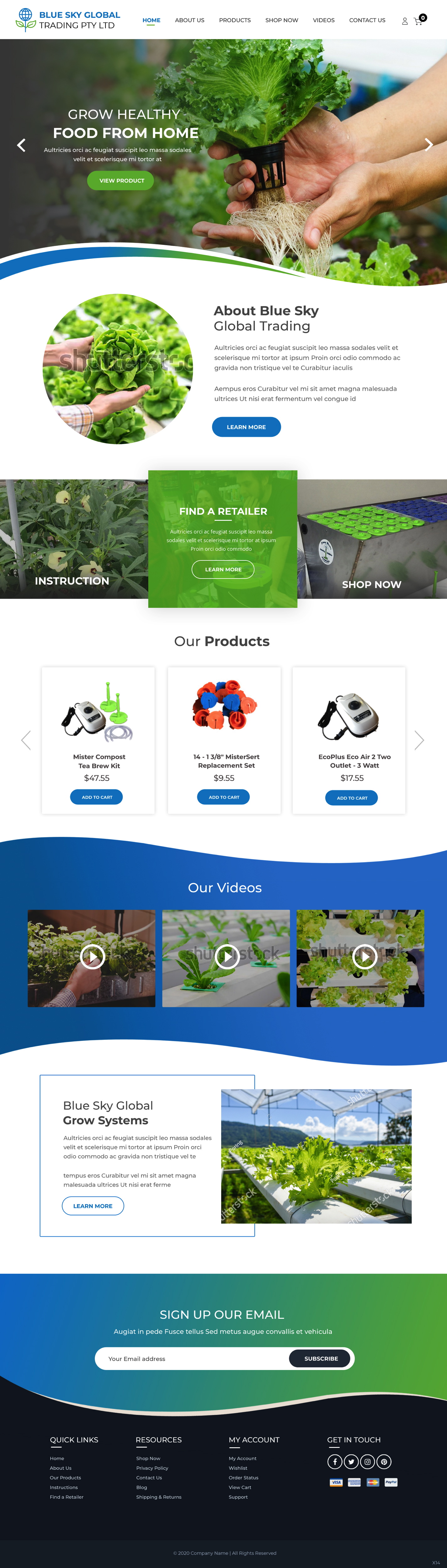 Web Design by pb for Blue Sky Global Trading Pty Ltd | Design #25165811