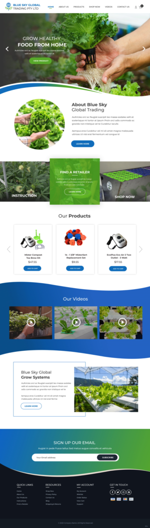 Web Design by pb for Blue Sky Global Trading Pty Ltd | Design: #25165811