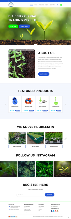 Web Design by pb for Blue Sky Global Trading Pty Ltd | Design: #25182086