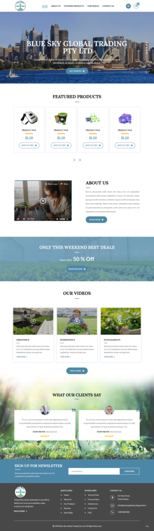 Web Design by pb for Blue Sky Global Trading Pty Ltd | Design: #25182092