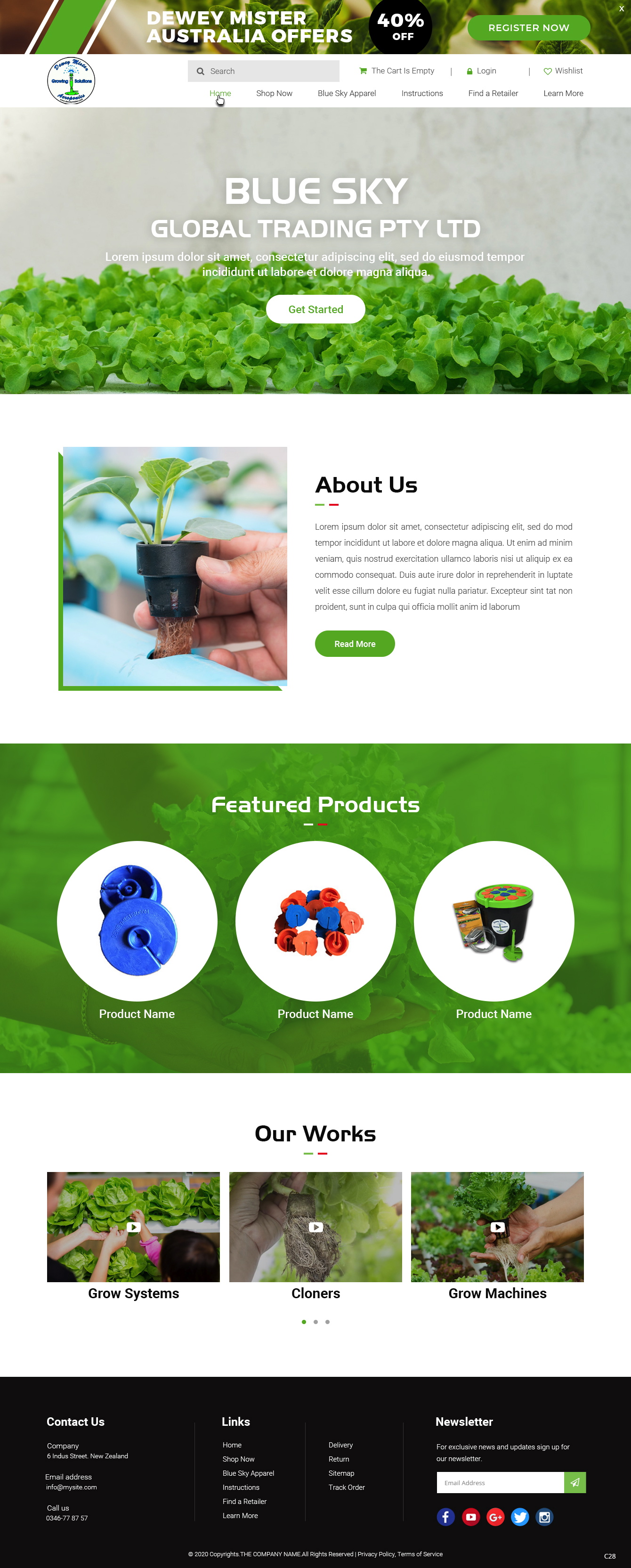 Web Design by pb for Blue Sky Global Trading Pty Ltd | Design #25182093
