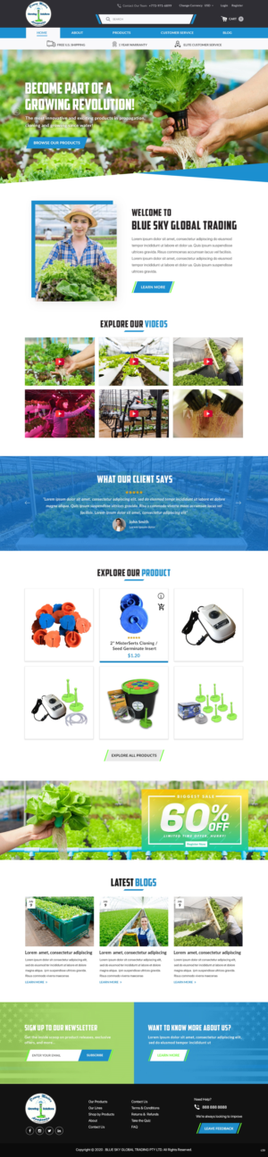 Web Design by pb for Blue Sky Global Trading Pty Ltd | Design: #25182094