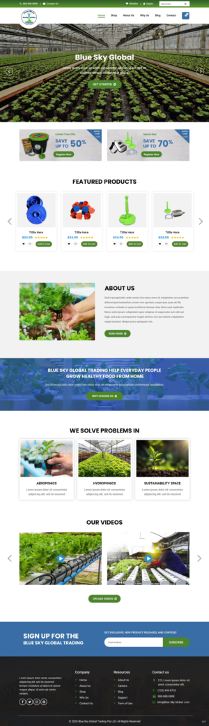 Web Design by pb for Blue Sky Global Trading Pty Ltd | Design: #25182095
