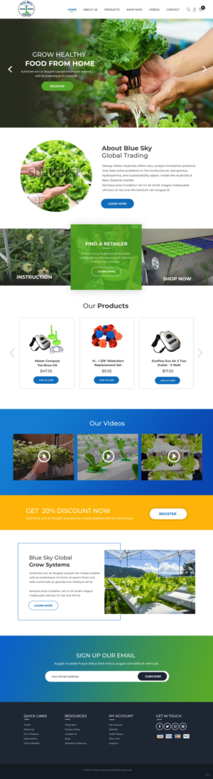 Web Design by pb for Blue Sky Global Trading Pty Ltd | Design: #25182097