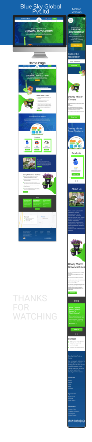 Web Design par sai.designer87 pour Blue Sky Global Trading Pty Ltd | Design #25165527