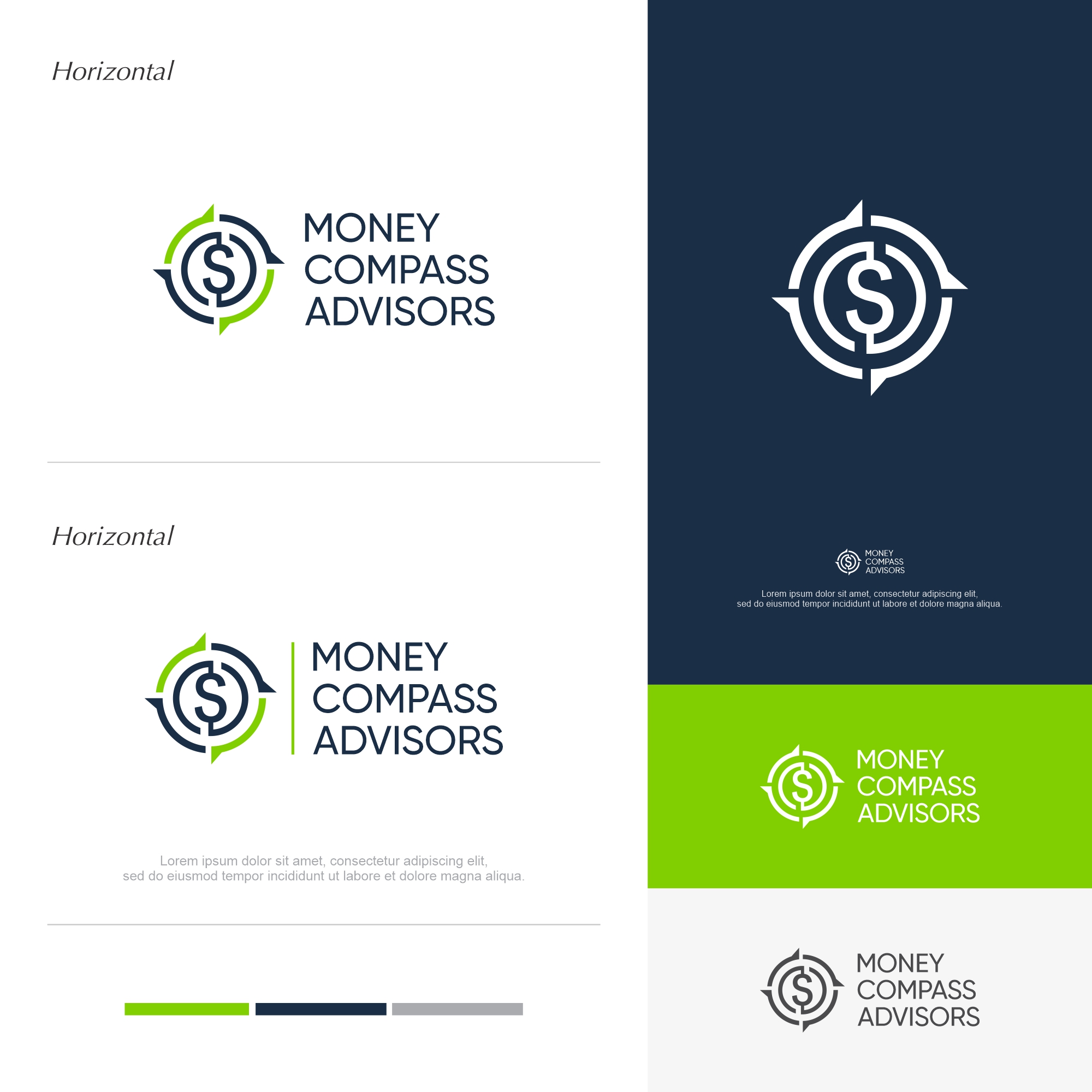 Logo Design by Alexturner for Money Compass Advisors | Design #25167048