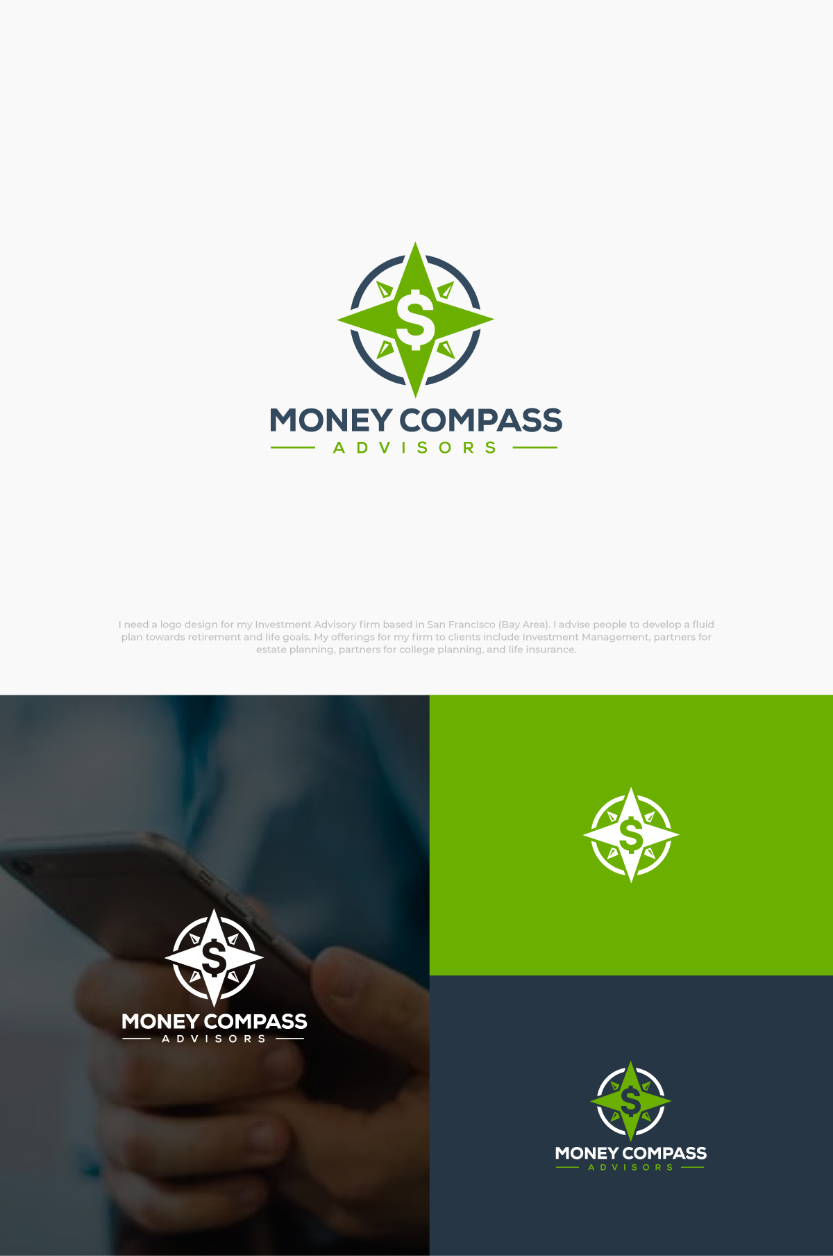 Diseño de Logo por mintcreative para Money Compass Advisors | Diseño #25205998