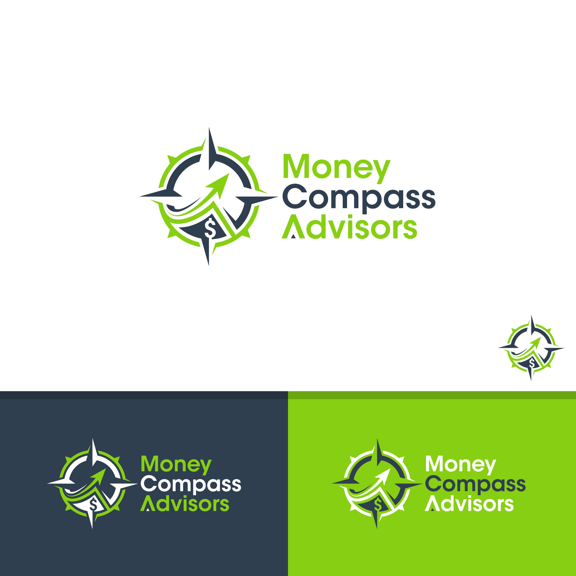 Logo Design by I designs for Money Compass Advisors | Design #25161503