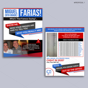 Political Mail Out Farias front and back | Flyer Design by DA.