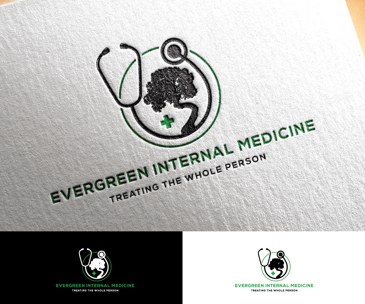 Logo Design by step forward 2 for Evergreen Internal Medicine | Design #25170657