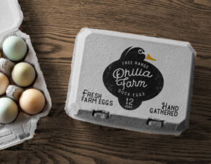 Duck Egg label For Egg cartons