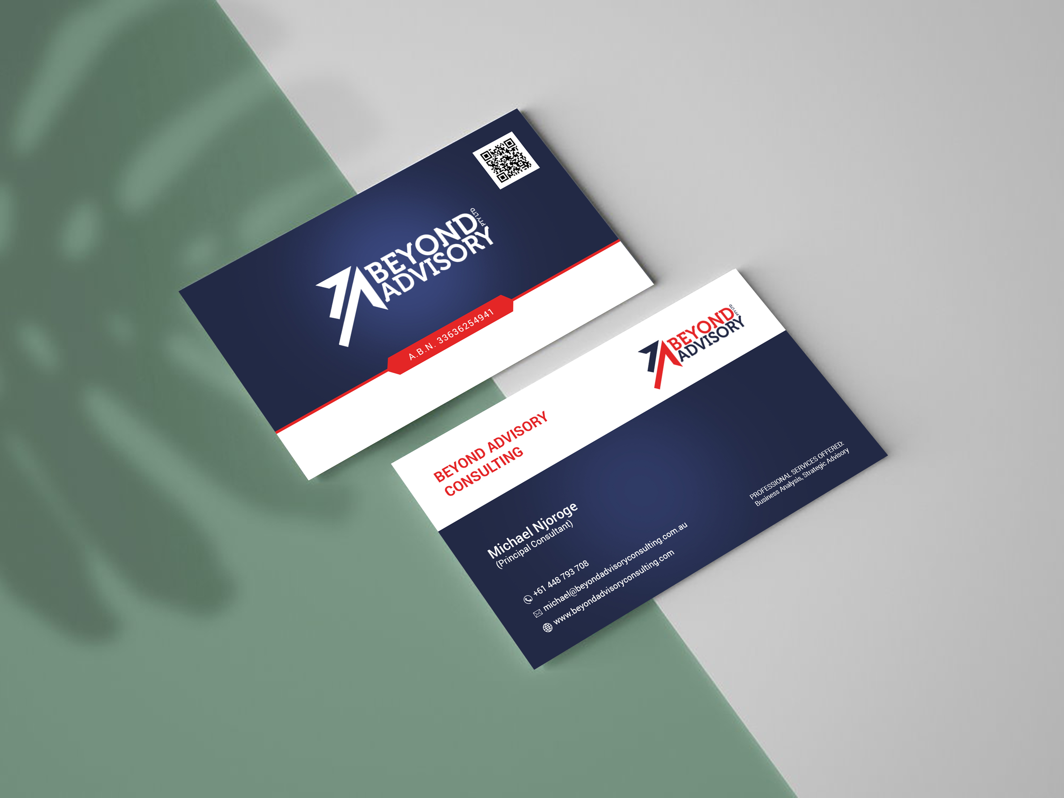 Business Card Design by ARTDOTBUMBA HOUSE OF DESIGN for Beyond Advisory Consulting  | Design #25213892