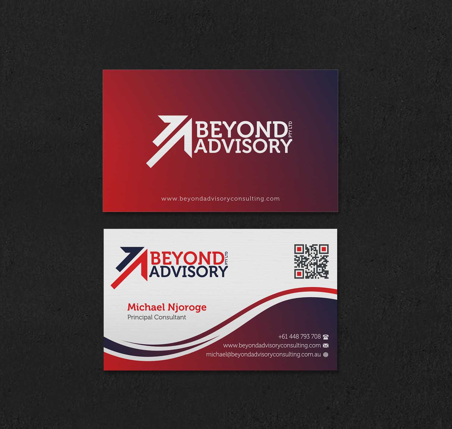 Business Card Design by INDIAN_Ashok for Beyond Advisory Consulting  | Design #25173969