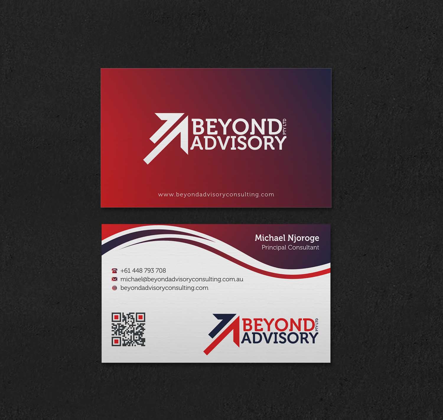 Business Card Design by INDIAN_Ashok for Beyond Advisory Consulting  | Design #25173970