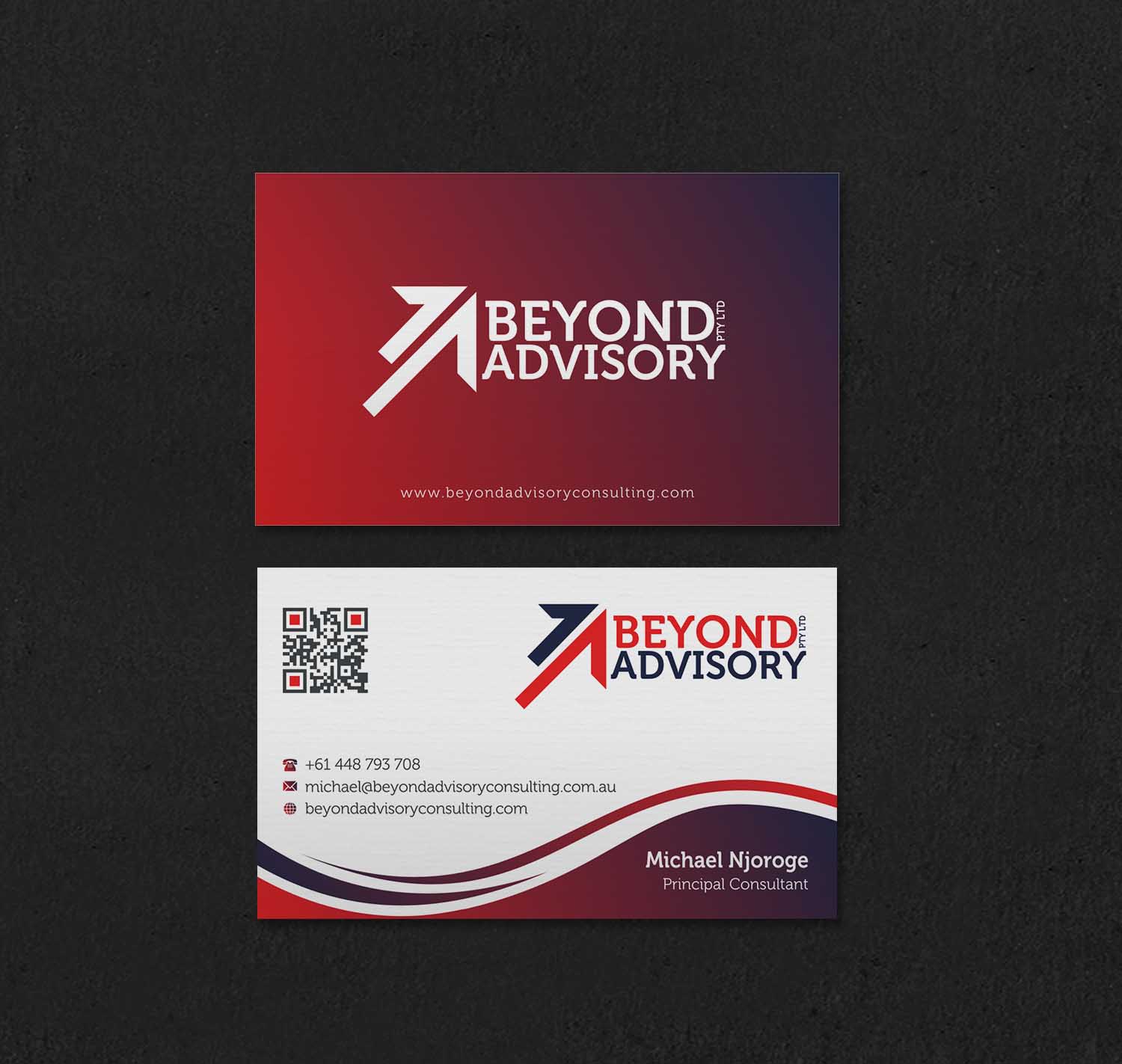 Business Card Design by INDIAN_Ashok for Beyond Advisory Consulting  | Design #25173971