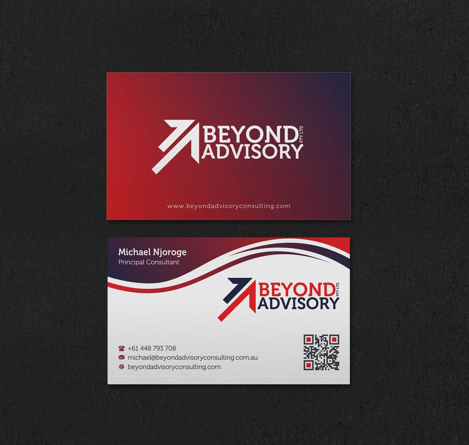 Business Card Design by INDIAN_Ashok for Beyond Advisory Consulting  | Design #25173972
